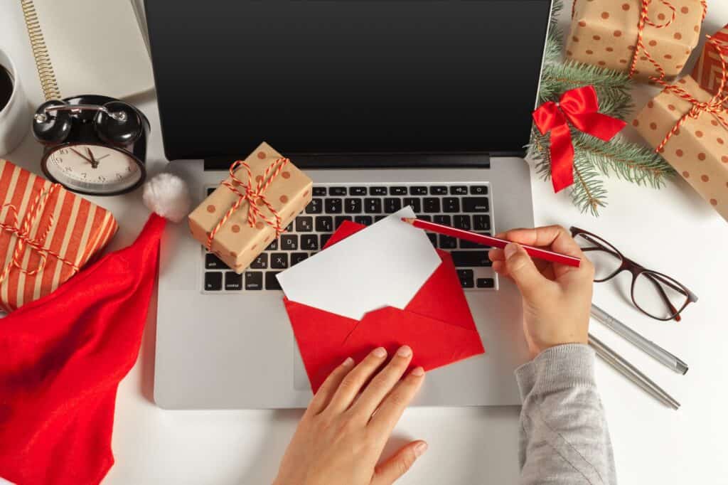 Płaska świecąca dekoracja świąteczna Biuro pracy